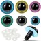 56pcs Large Black Safety Eyes with Washers – 16–30mm Assorted Plastic Craft Eyes for Amigurumi, Stuffed Animals, Dolls & DIY Plush Making (6 Sizes)